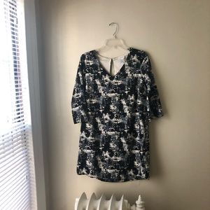 Sienna Sky Shift Dress 3/4 Sleeve